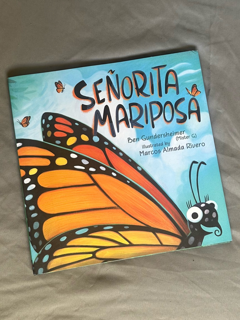 Señorita Mariposa Children's Book - Orange & Blue